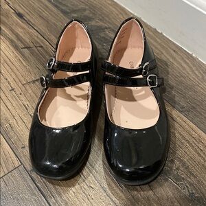 Black Patent Leather Dress Shoes with Strap